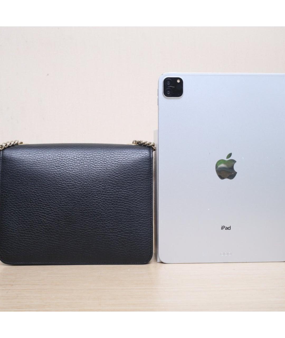 GUCCI Черная кожаная сумка через плечо, фото 7