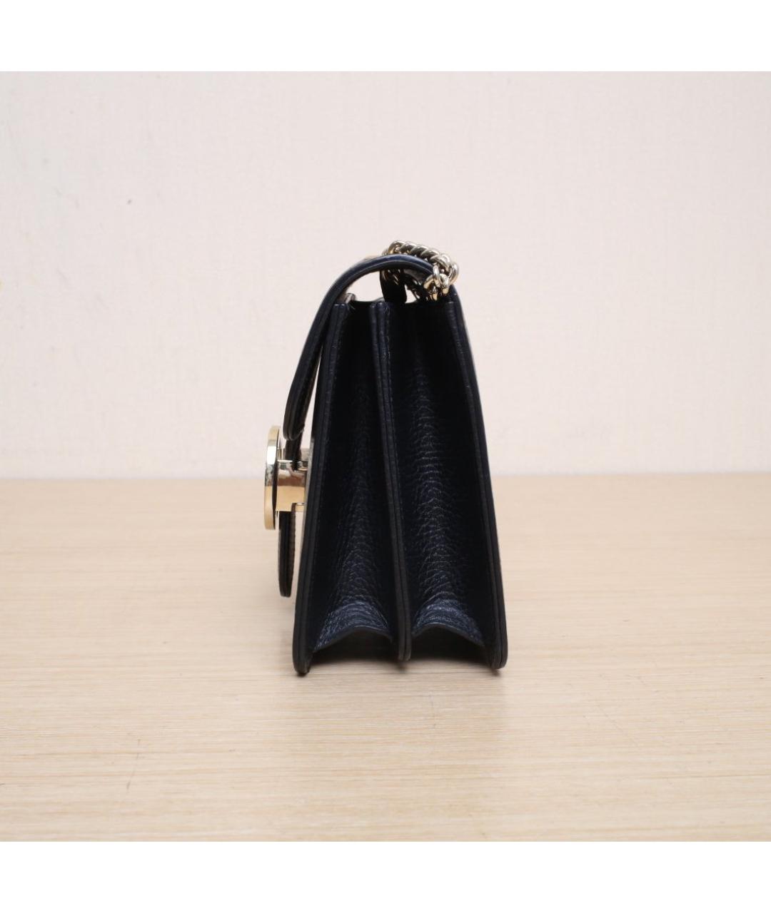 GUCCI Черная кожаная сумка через плечо, фото 5