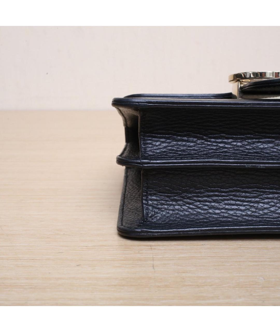 GUCCI Черная кожаная сумка через плечо, фото 9