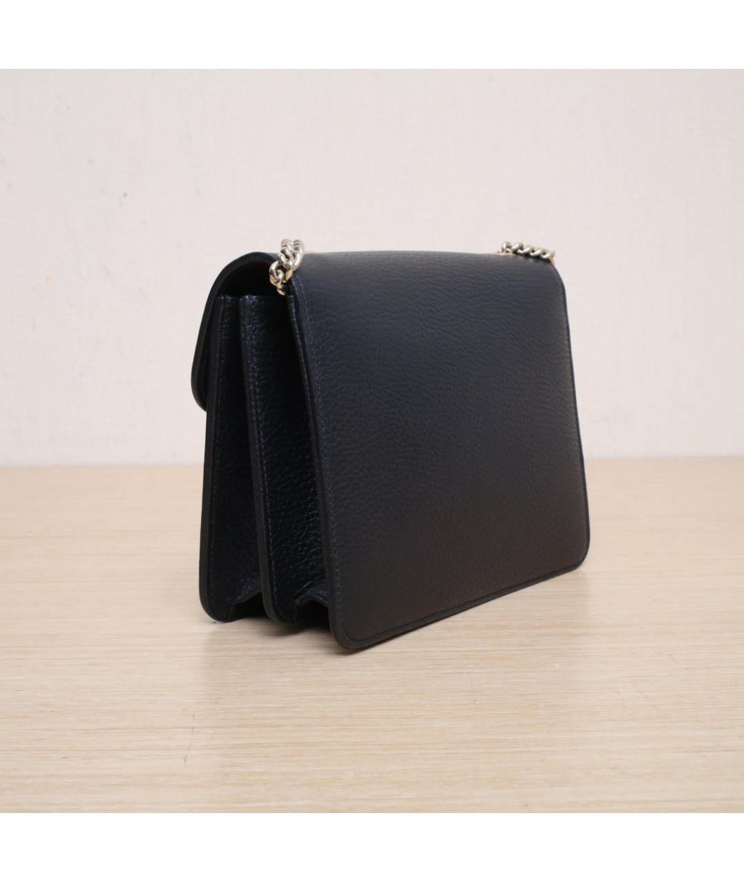 GUCCI Черная кожаная сумка через плечо, фото 6