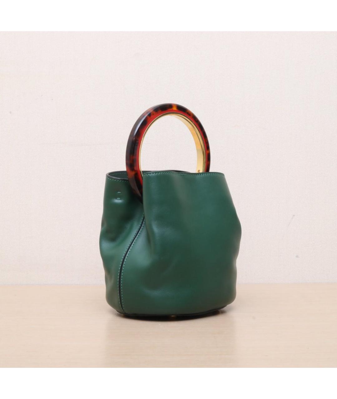 MARNI Зеленая кожаная сумка через плечо, фото 6