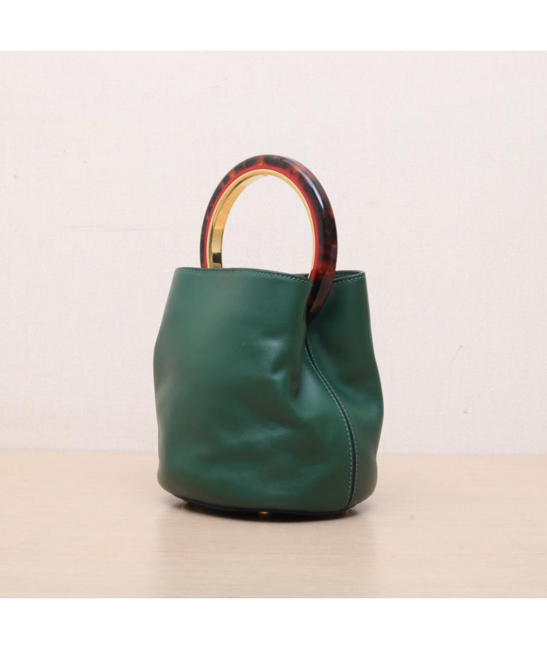 MARNI Зеленая кожаная сумка через плечо, фото 4