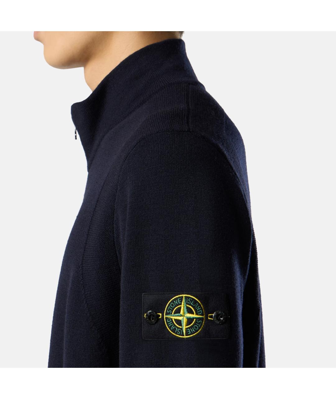 STONE ISLAND Синий шерстяной джемпер / свитер, фото 8