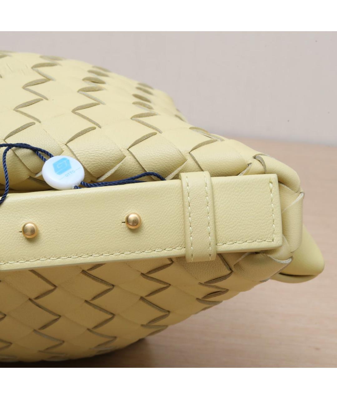 BOTTEGA VENETA Желтая кожаная сумка через плечо, фото 8