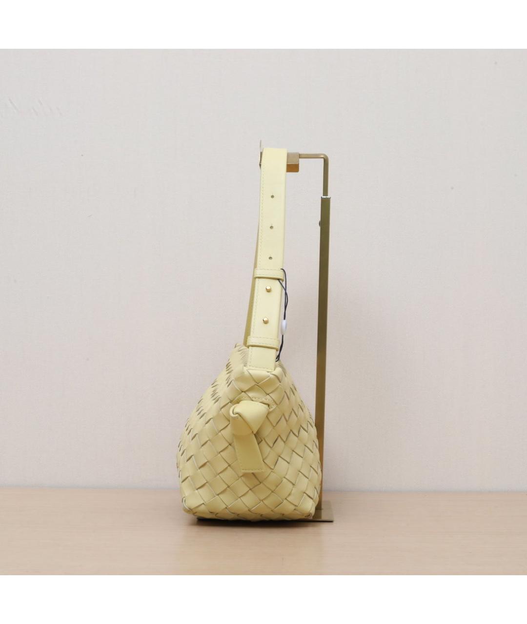 BOTTEGA VENETA Желтая кожаная сумка через плечо, фото 5