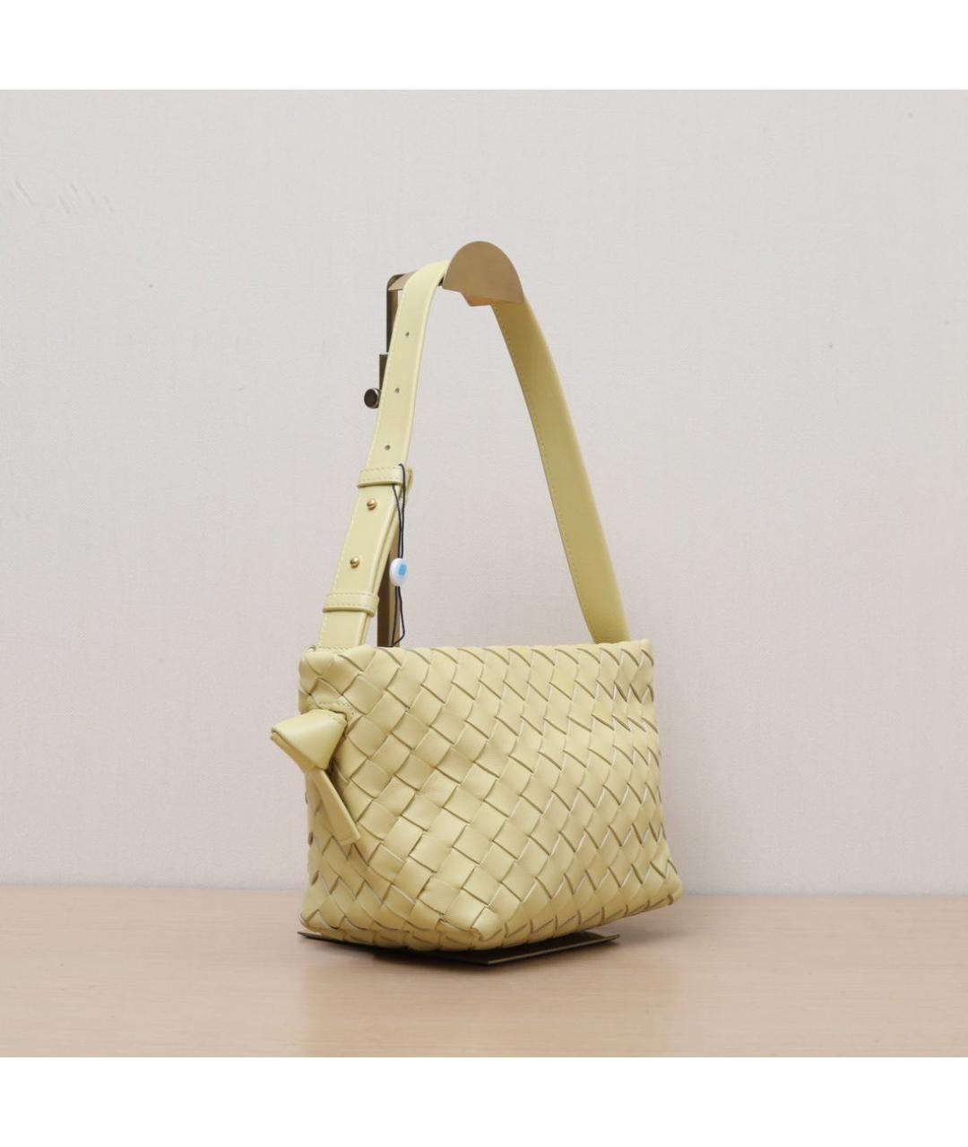 BOTTEGA VENETA Желтая кожаная сумка через плечо, фото 6