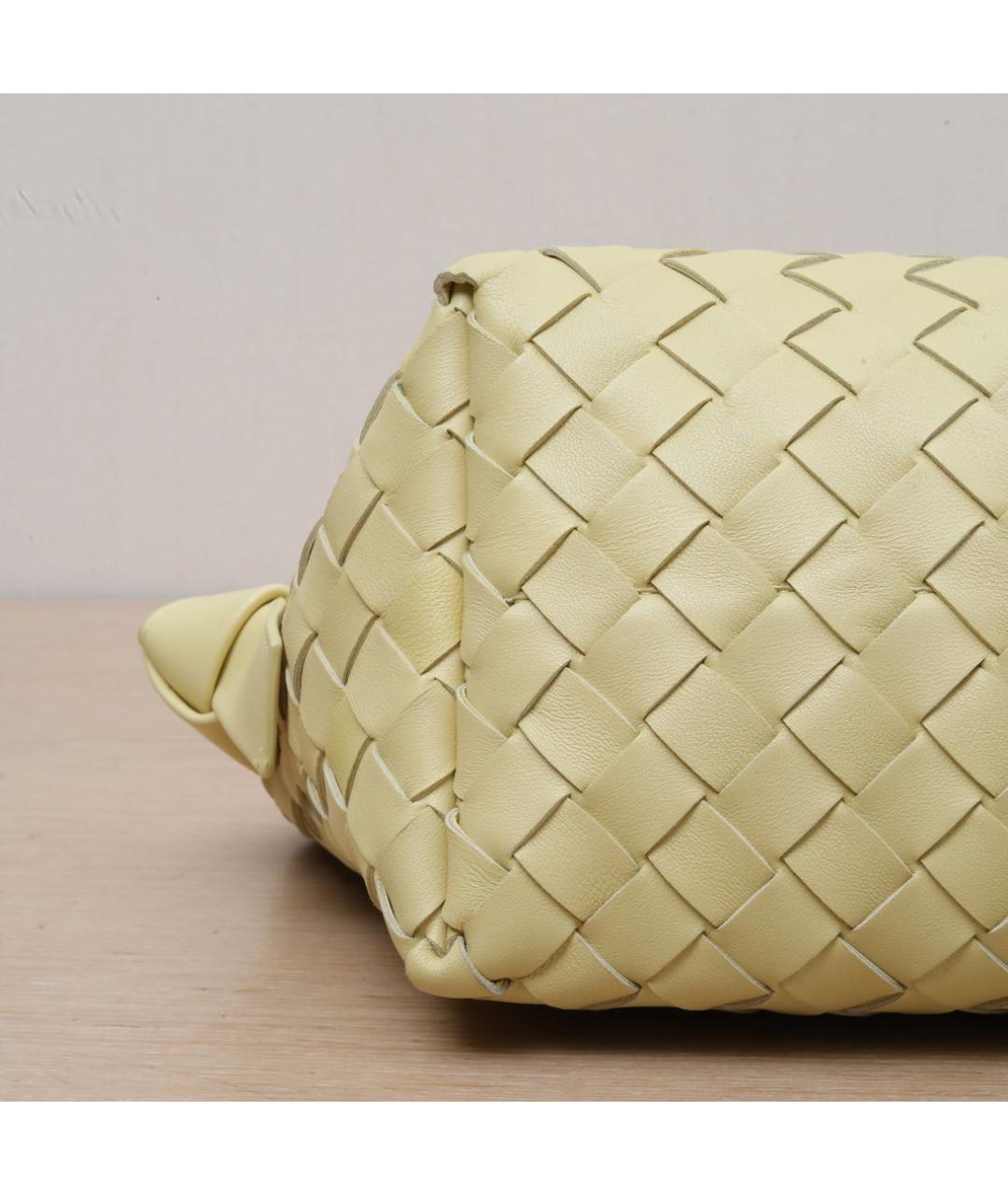 BOTTEGA VENETA Желтая кожаная сумка через плечо, фото 9