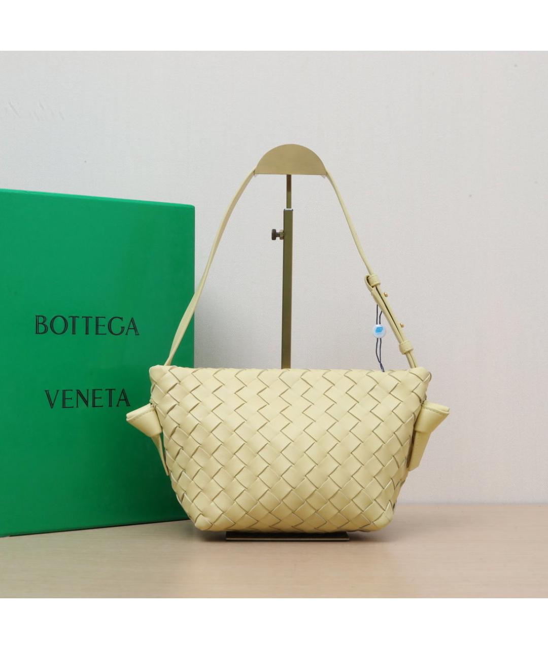 BOTTEGA VENETA Желтая кожаная сумка через плечо, фото 2