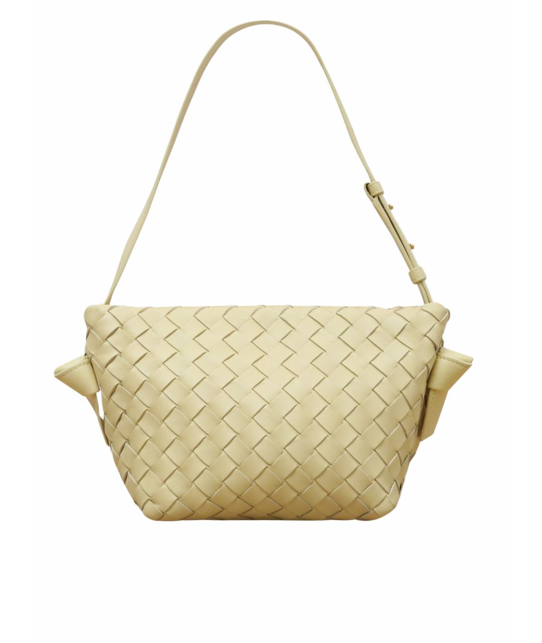 BOTTEGA VENETA Желтая кожаная сумка через плечо, фото 1