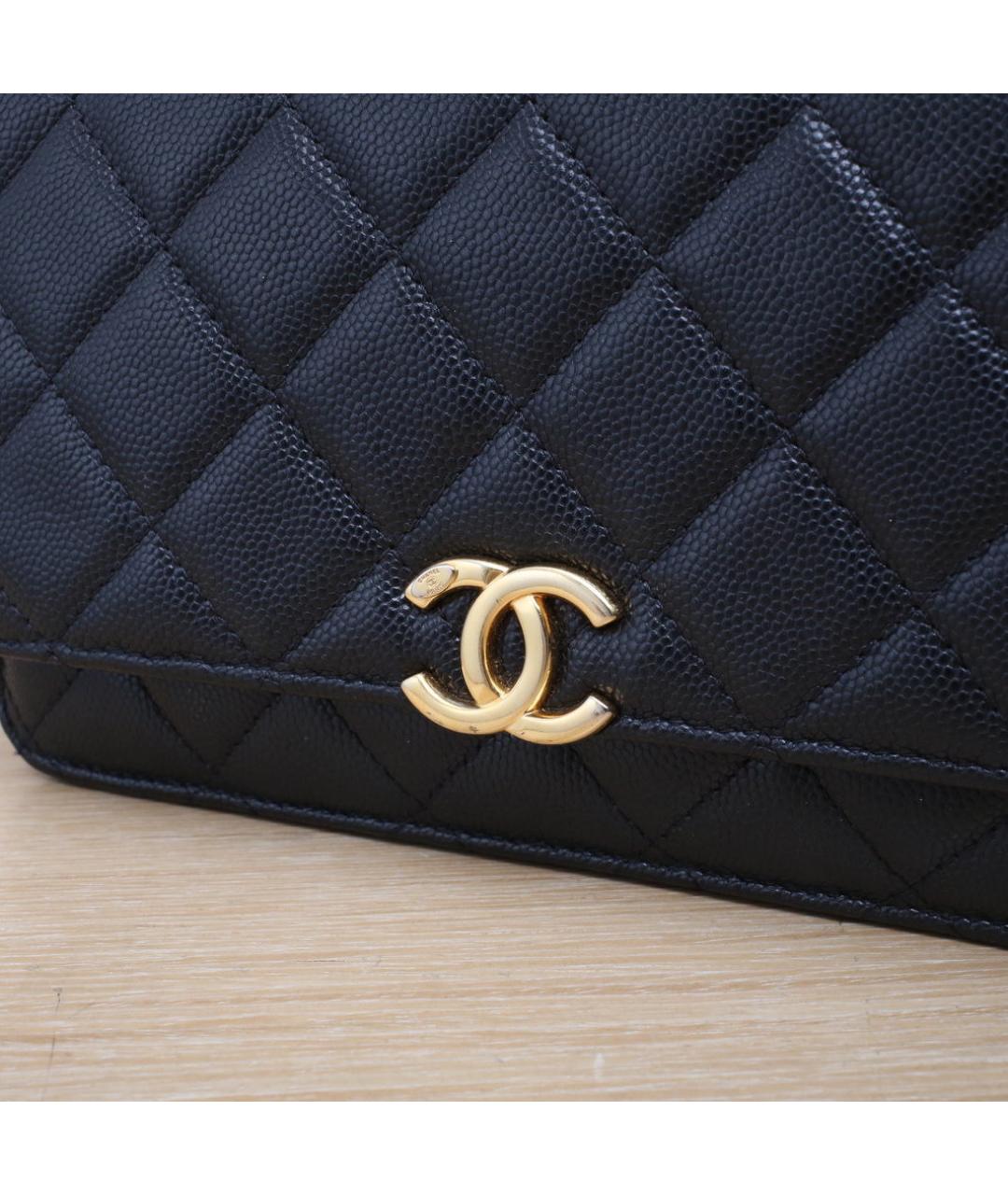 CHANEL Черная кожаная сумка через плечо, фото 8