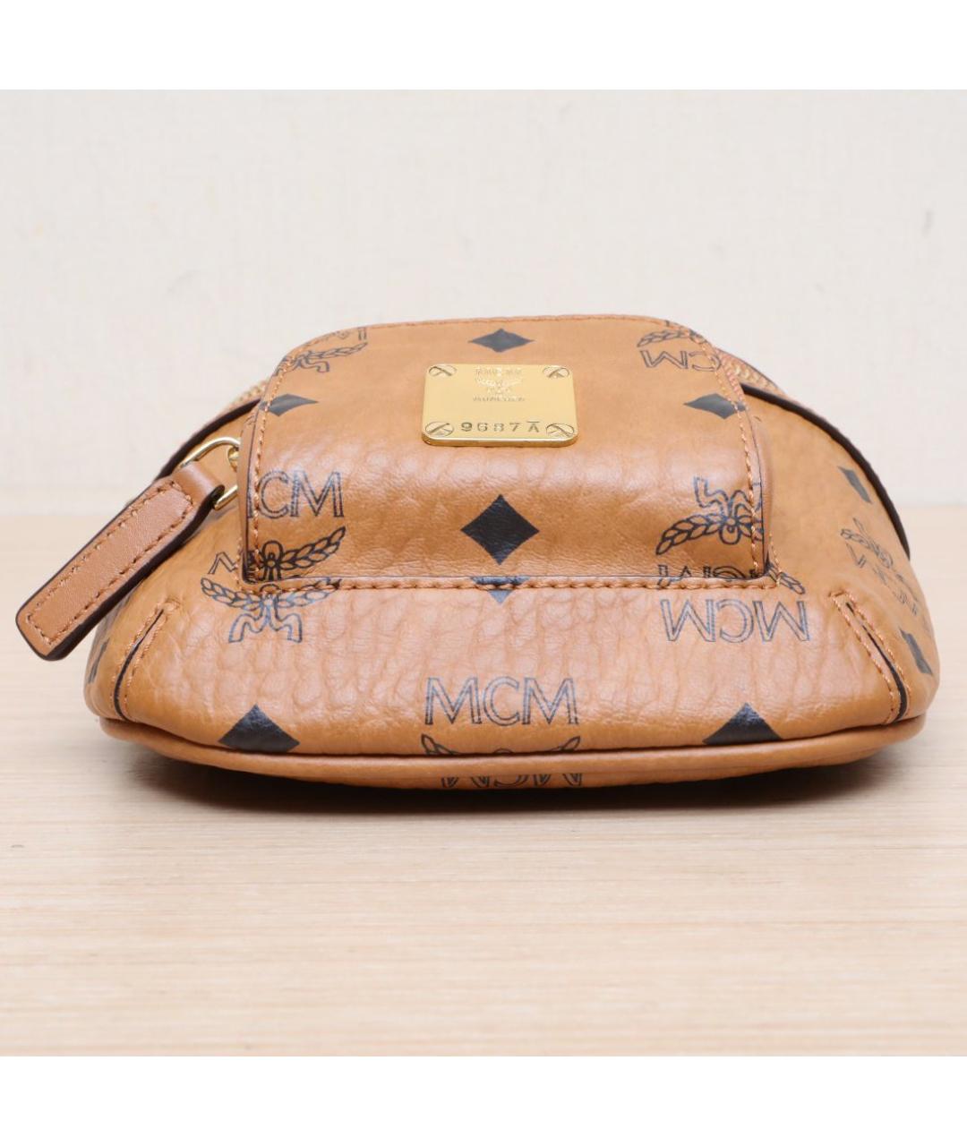MCM Коричневая кожаная сумка через плечо, фото 9