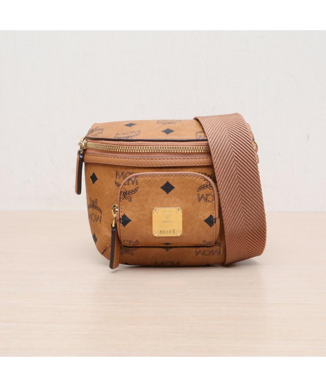 MCM Коричневая кожаная сумка через плечо, фото 3
