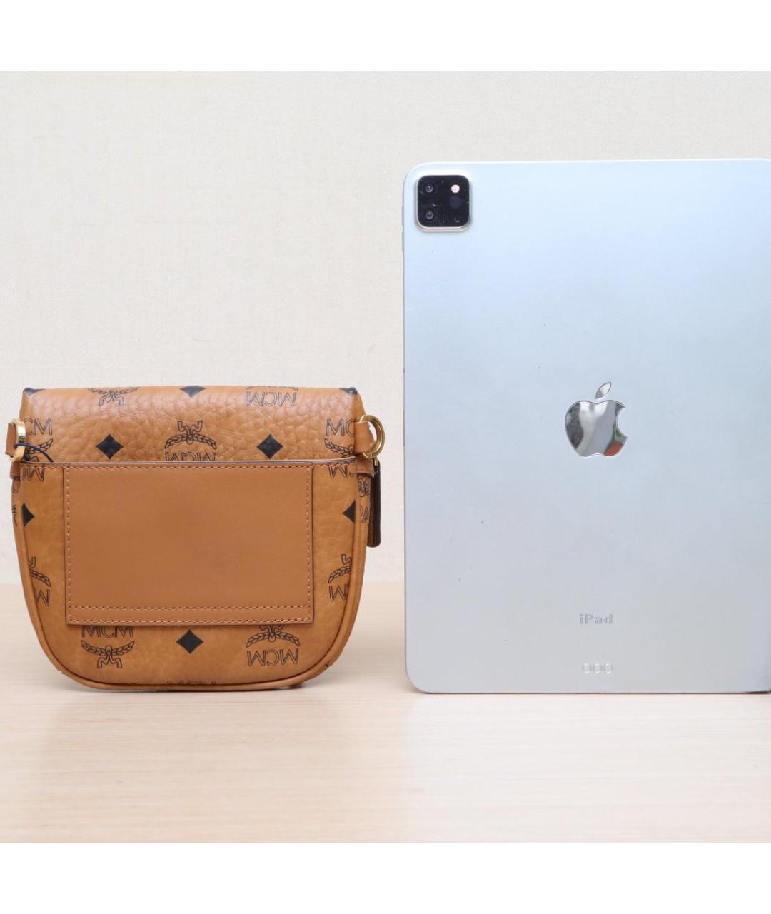 MCM Коричневая кожаная сумка через плечо, фото 7