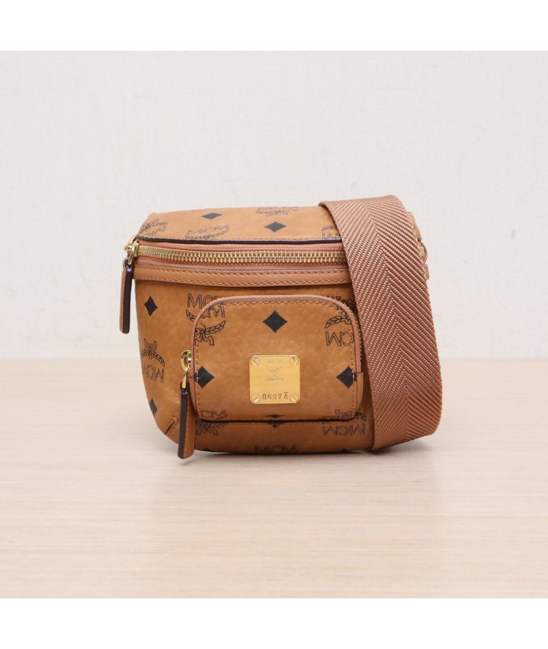 MCM Коричневая кожаная сумка через плечо, фото 2