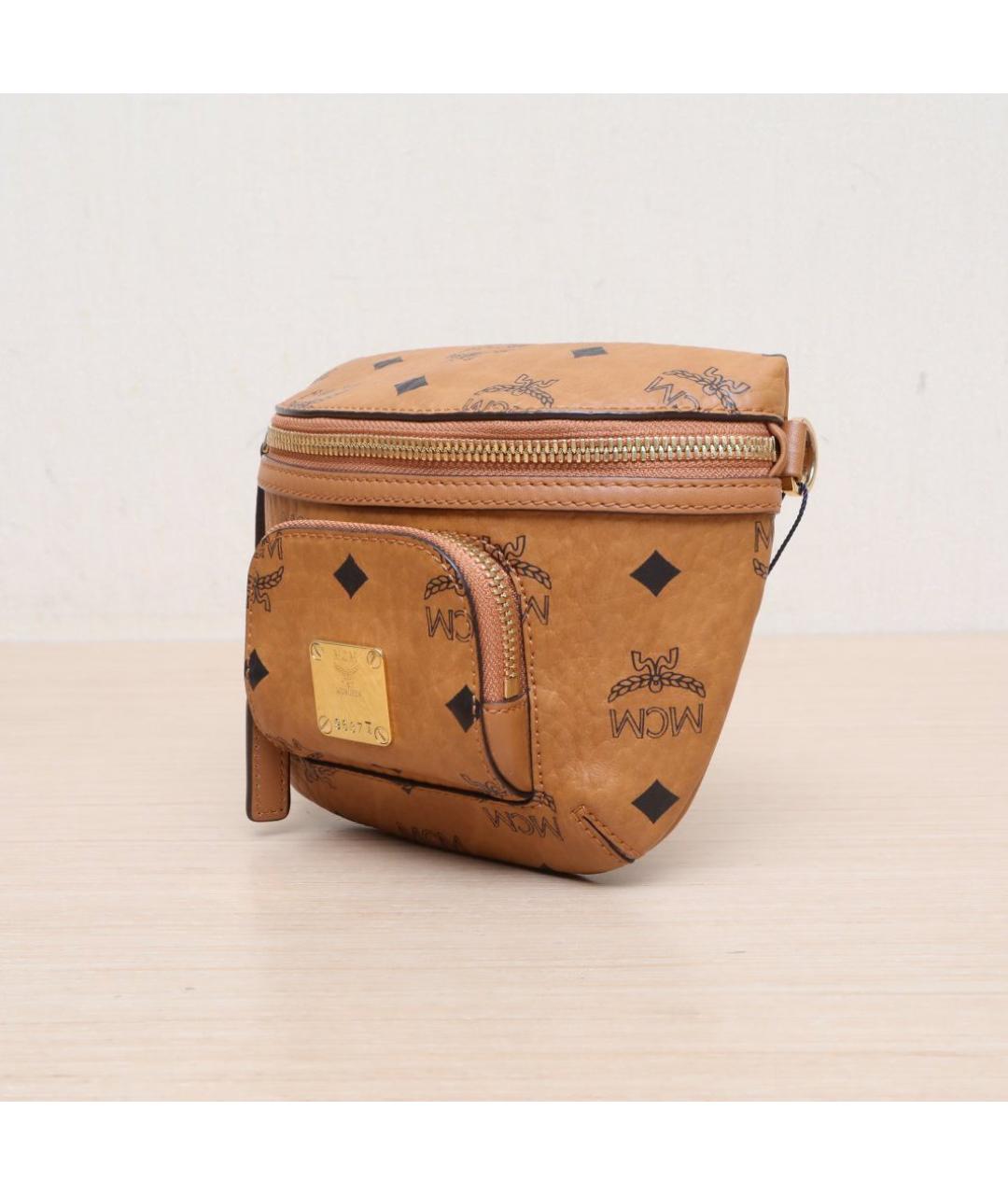 MCM Коричневая кожаная сумка через плечо, фото 4