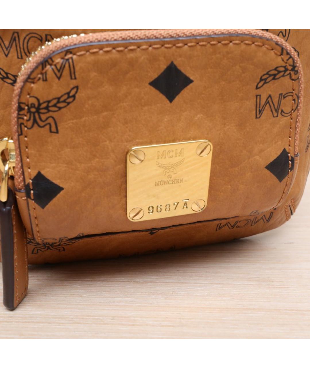 MCM Коричневая кожаная сумка через плечо, фото 8
