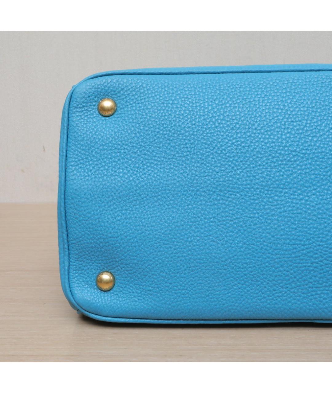 PRADA Голубая кожаная сумка через плечо, фото 9