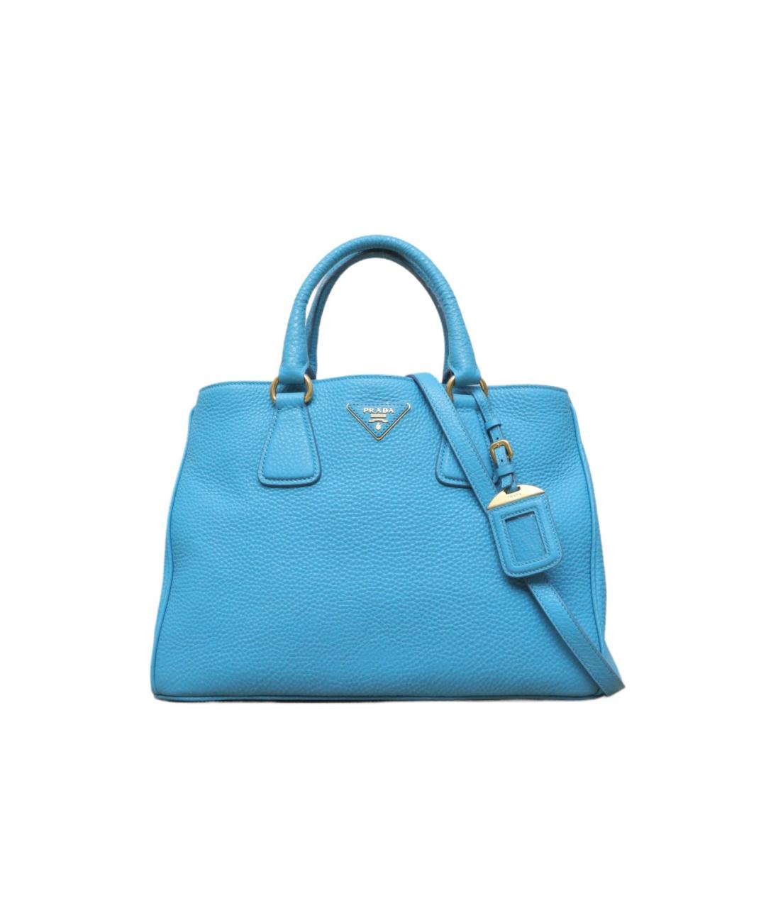 PRADA Голубая кожаная сумка через плечо, фото 1