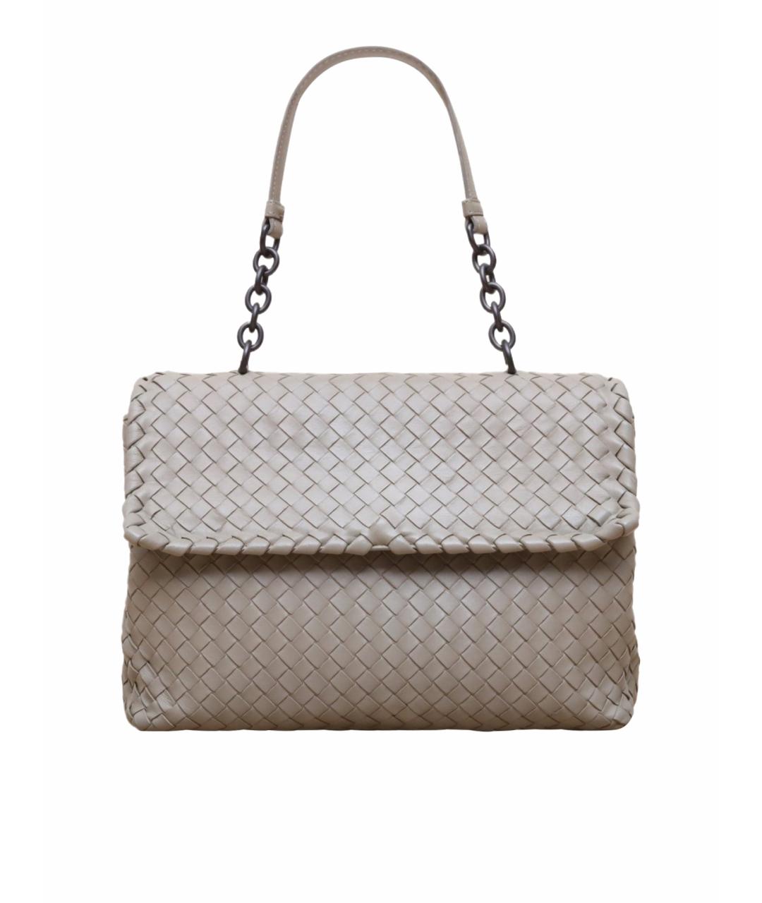BOTTEGA VENETA Серая кожаная сумка через плечо, фото 1