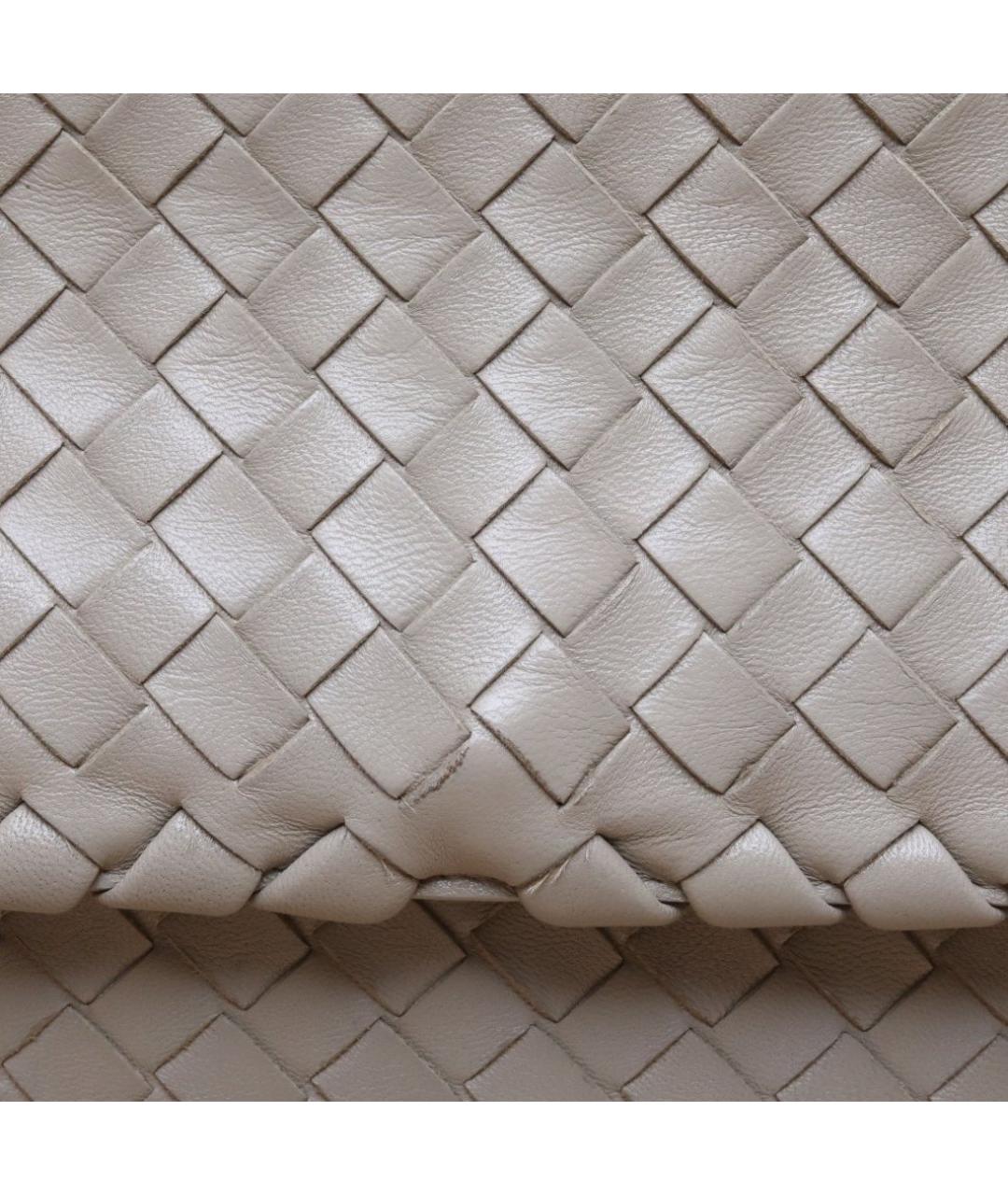 BOTTEGA VENETA Серая кожаная сумка через плечо, фото 8