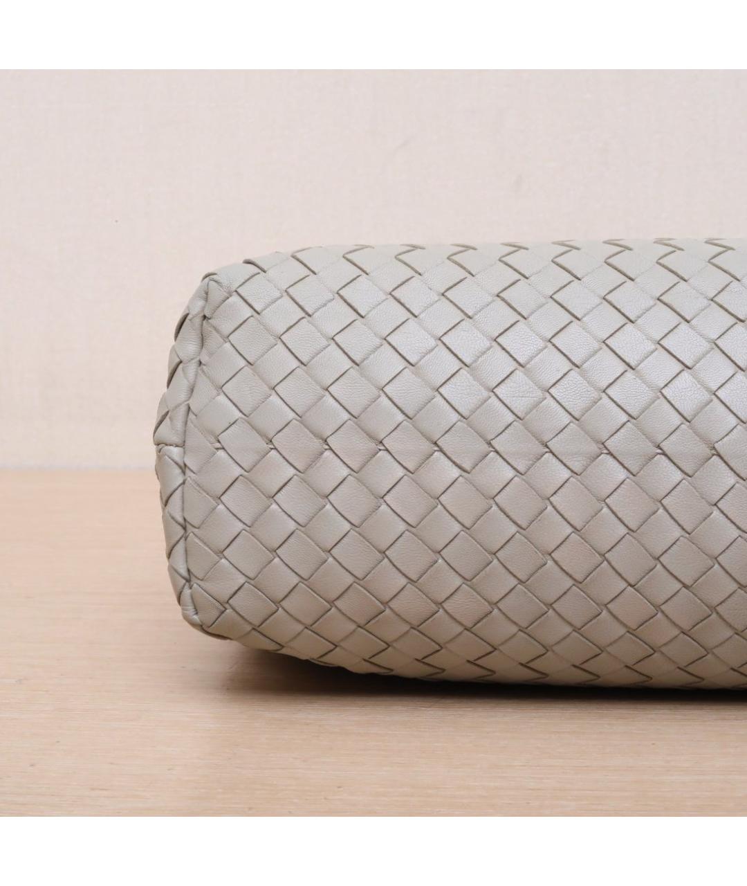 BOTTEGA VENETA Серая кожаная сумка через плечо, фото 9