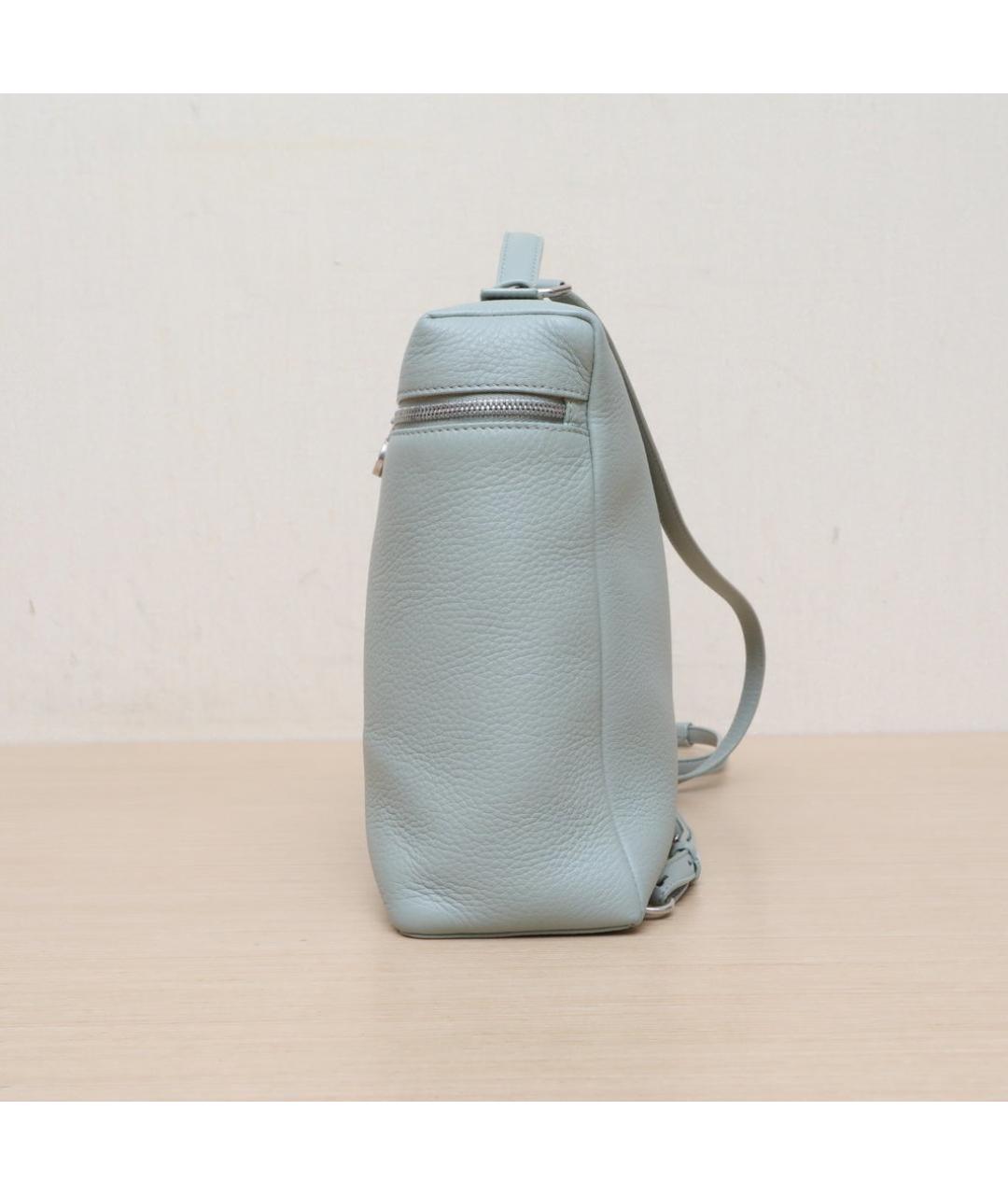 LORO PIANA Серый кожаный рюкзак, фото 5