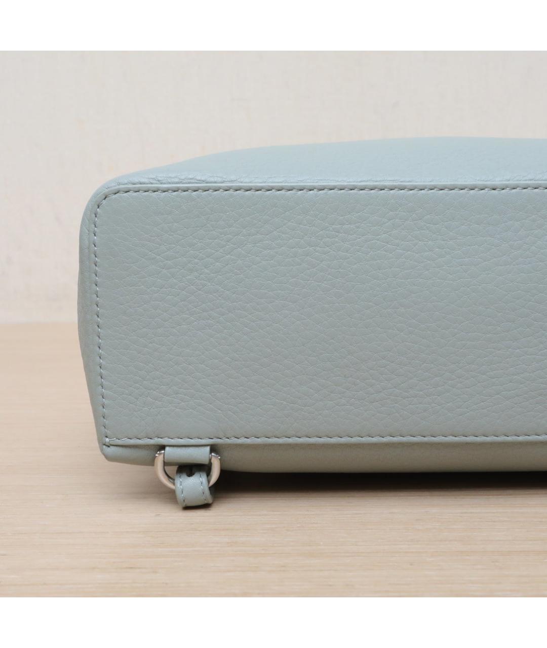 LORO PIANA Серый кожаный рюкзак, фото 9