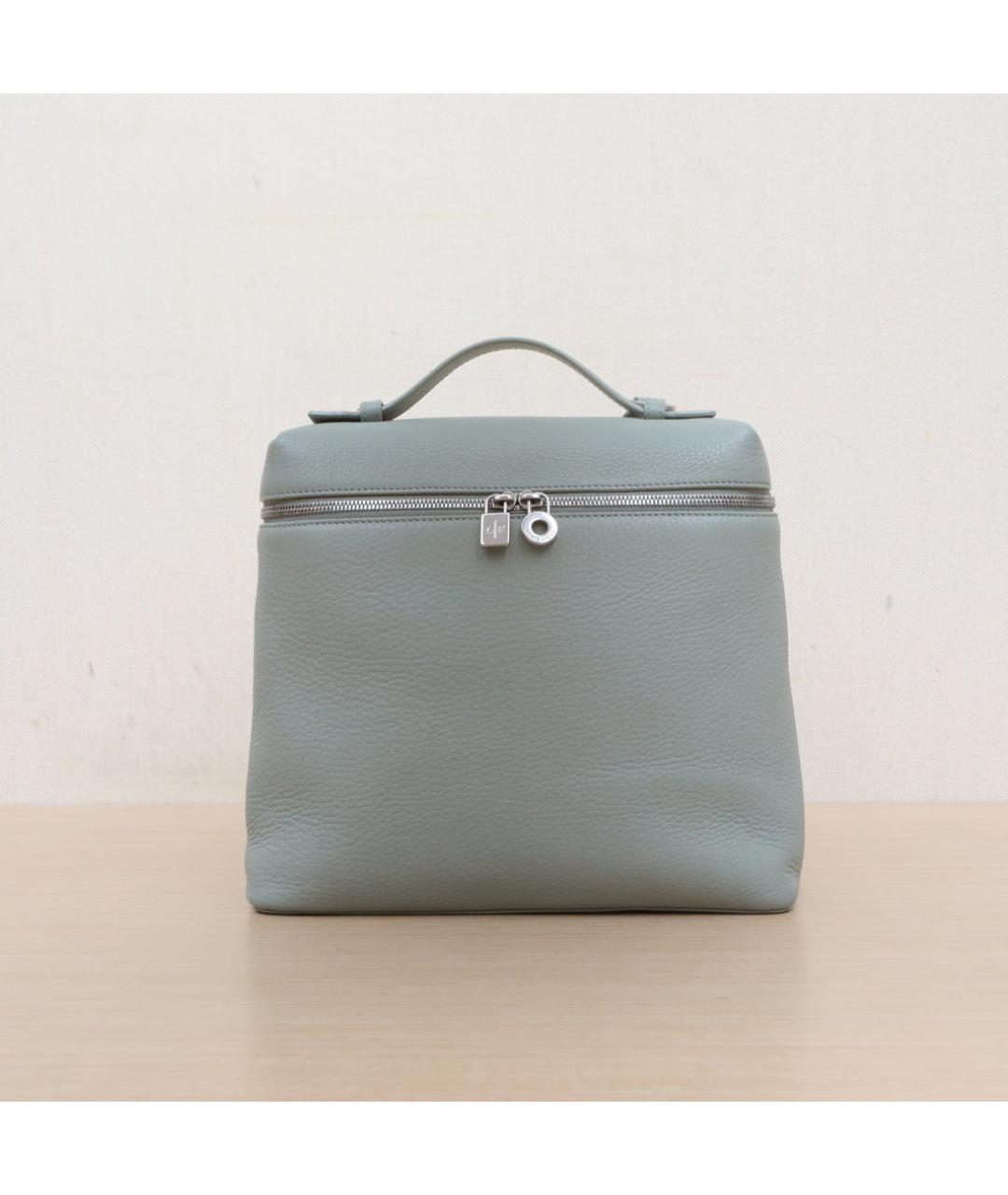 LORO PIANA Серый кожаный рюкзак, фото 2