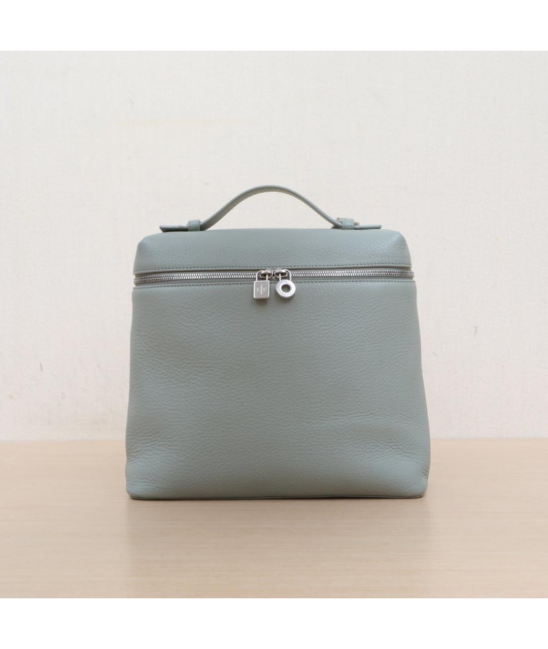 LORO PIANA Серый кожаный рюкзак, фото 3