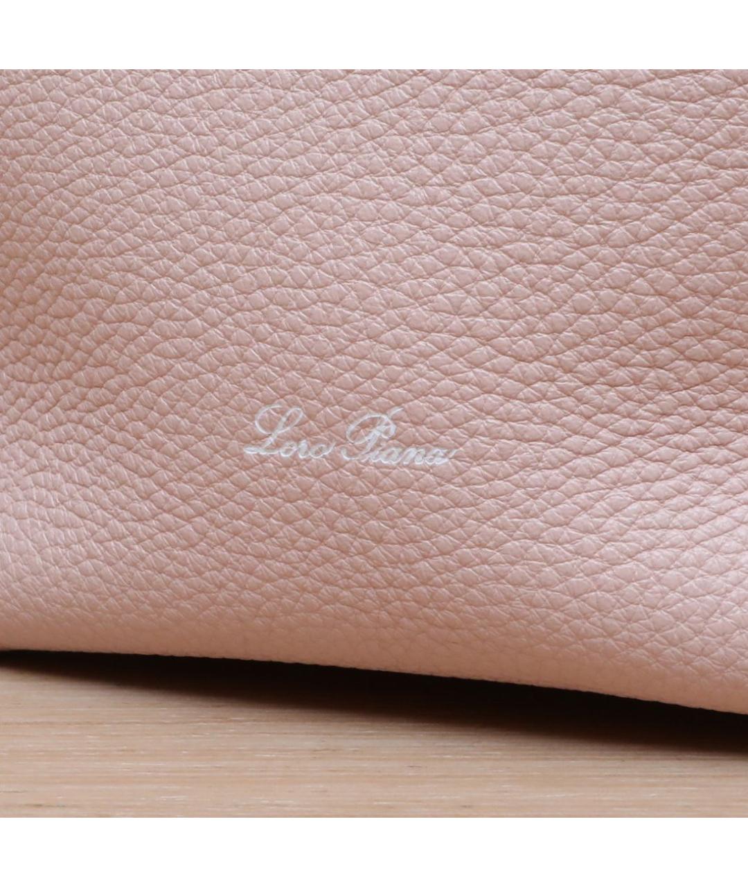 LORO PIANA Розовая кожаная сумка через плечо, фото 8