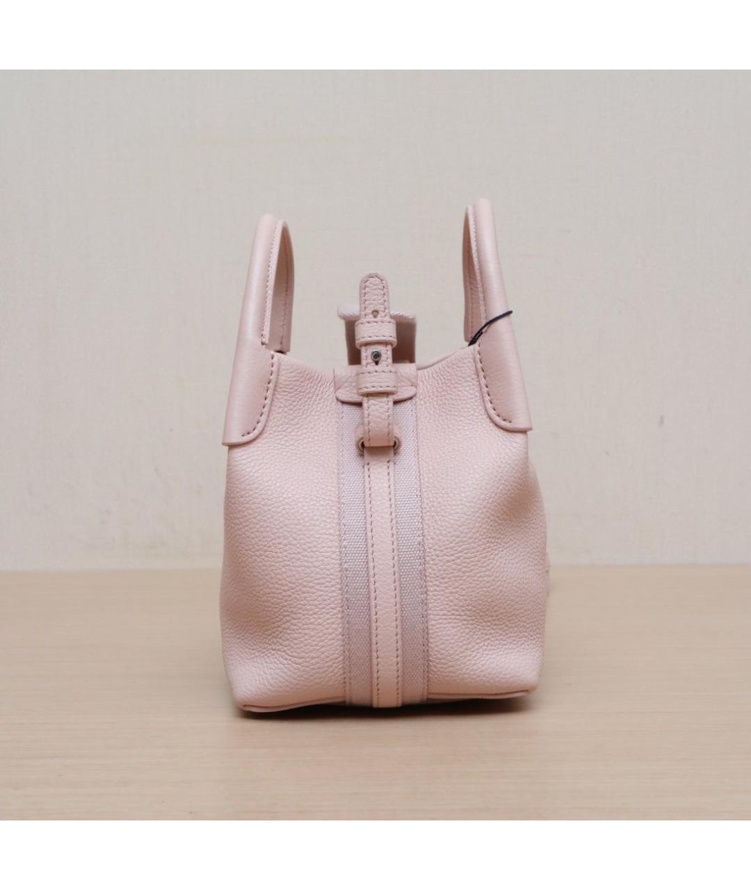 LORO PIANA Розовая кожаная сумка через плечо, фото 5