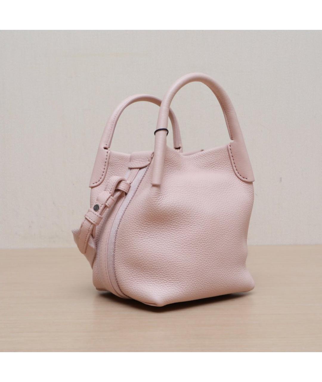 LORO PIANA Розовая кожаная сумка через плечо, фото 6