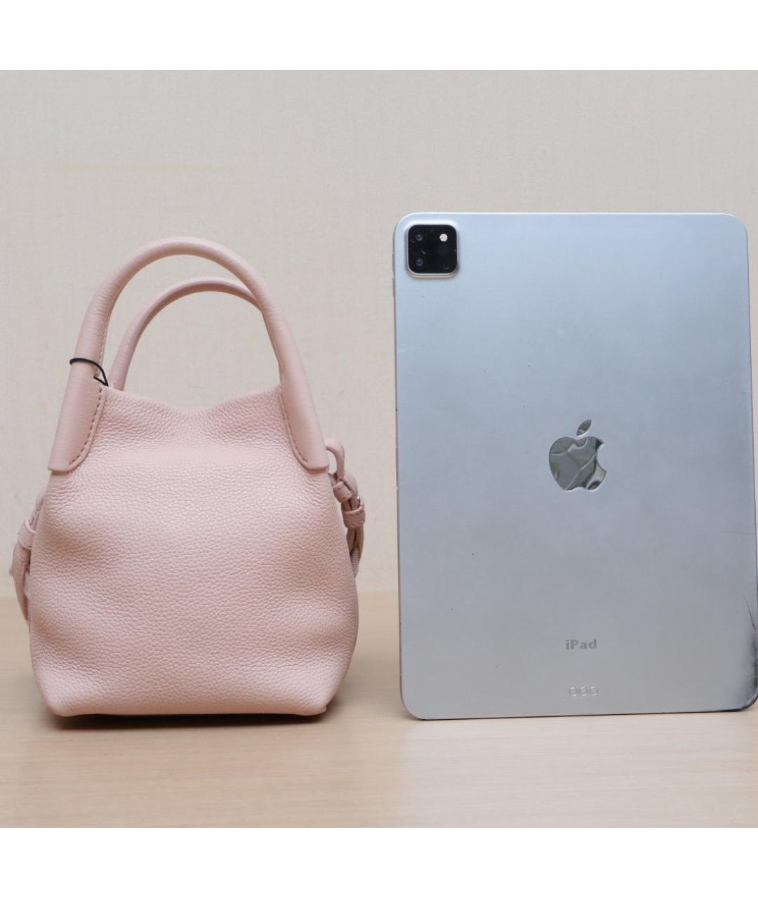 LORO PIANA Розовая кожаная сумка через плечо, фото 7