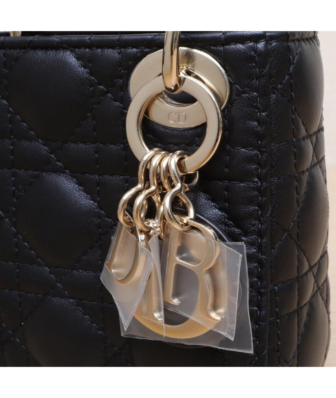 CHRISTIAN DIOR Черная кожаная сумка через плечо, фото 8