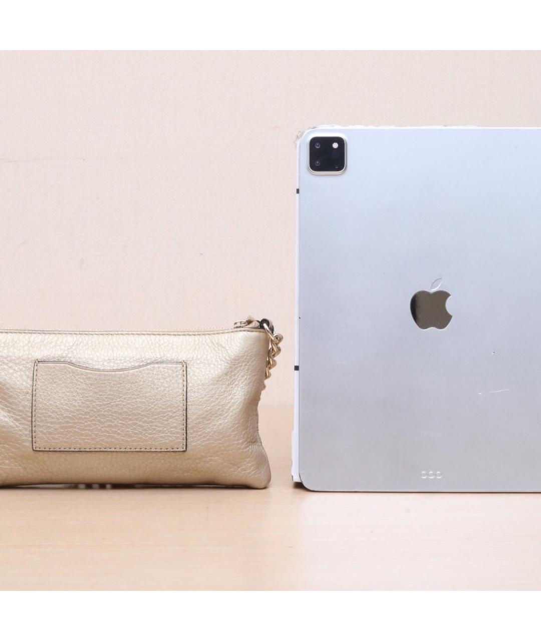 COACH Золотая кожаная сумка через плечо, фото 7