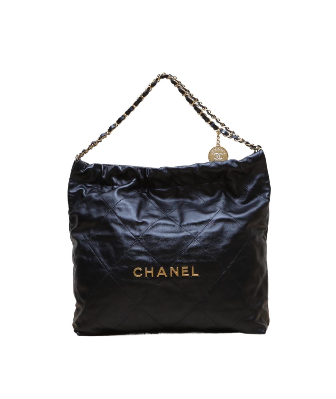 CHANEL Черная кожаная сумка через плечо, фото 1