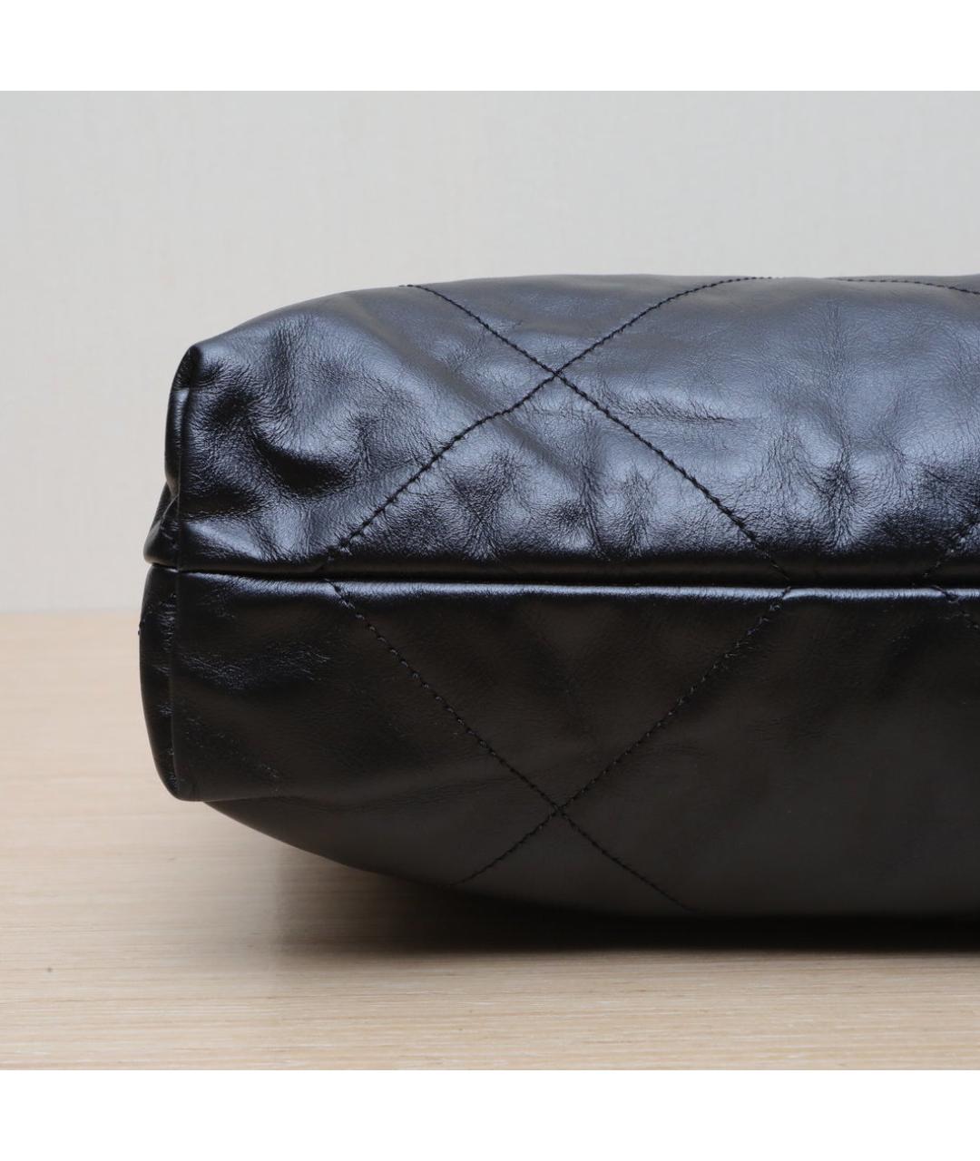 CHANEL Черная кожаная сумка через плечо, фото 9