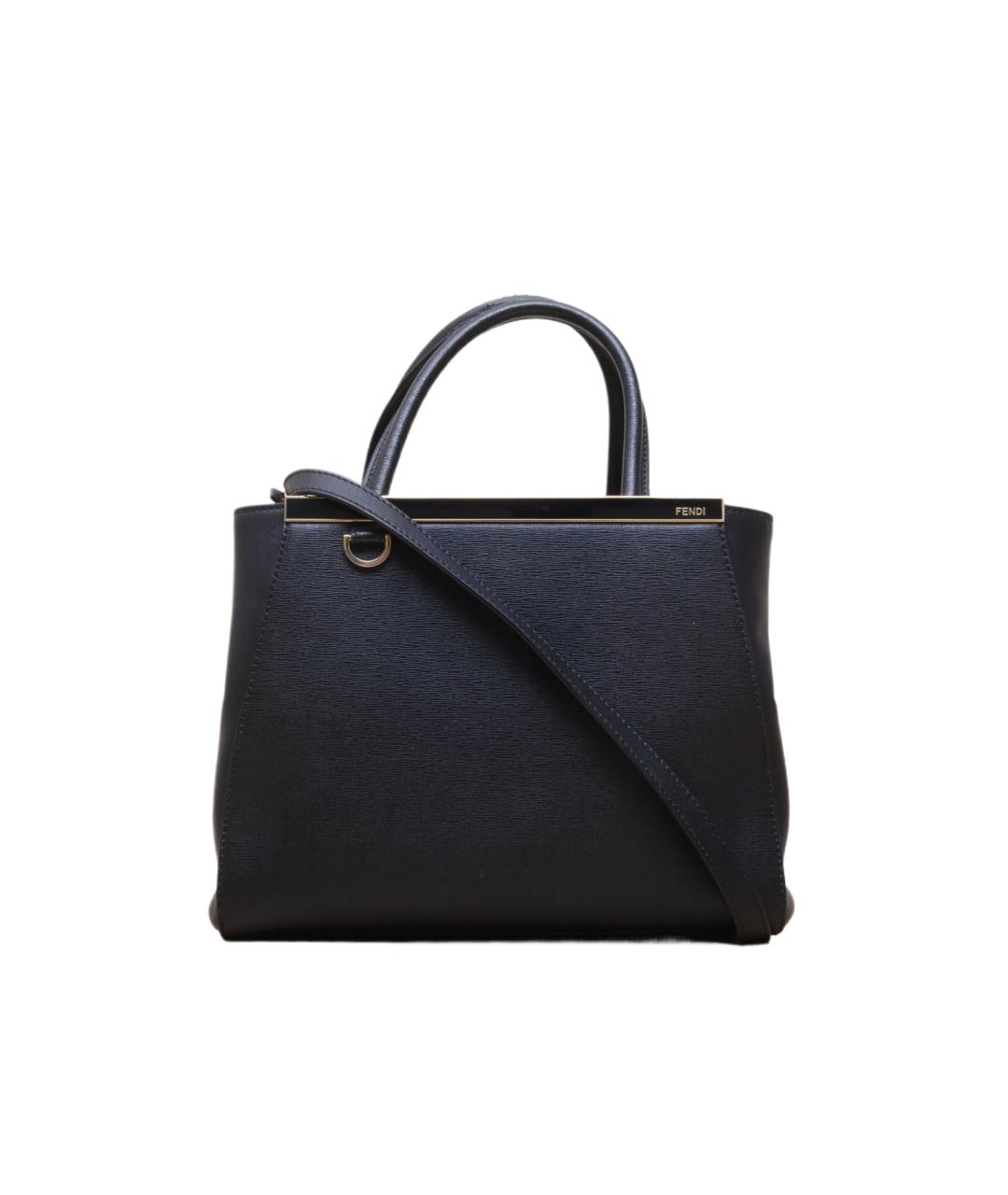 FENDI Черная кожаная сумка через плечо, фото 1