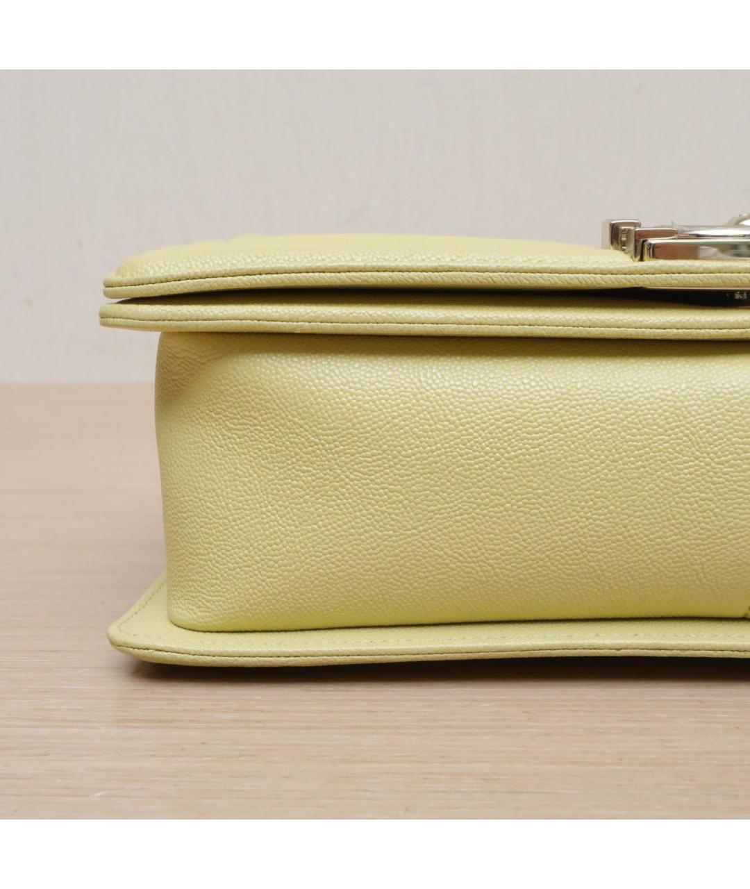 CHANEL Желтая кожаная сумка через плечо, фото 9