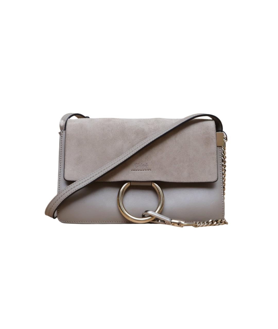 CHLOE Бежевая замшевая сумка через плечо, фото 1