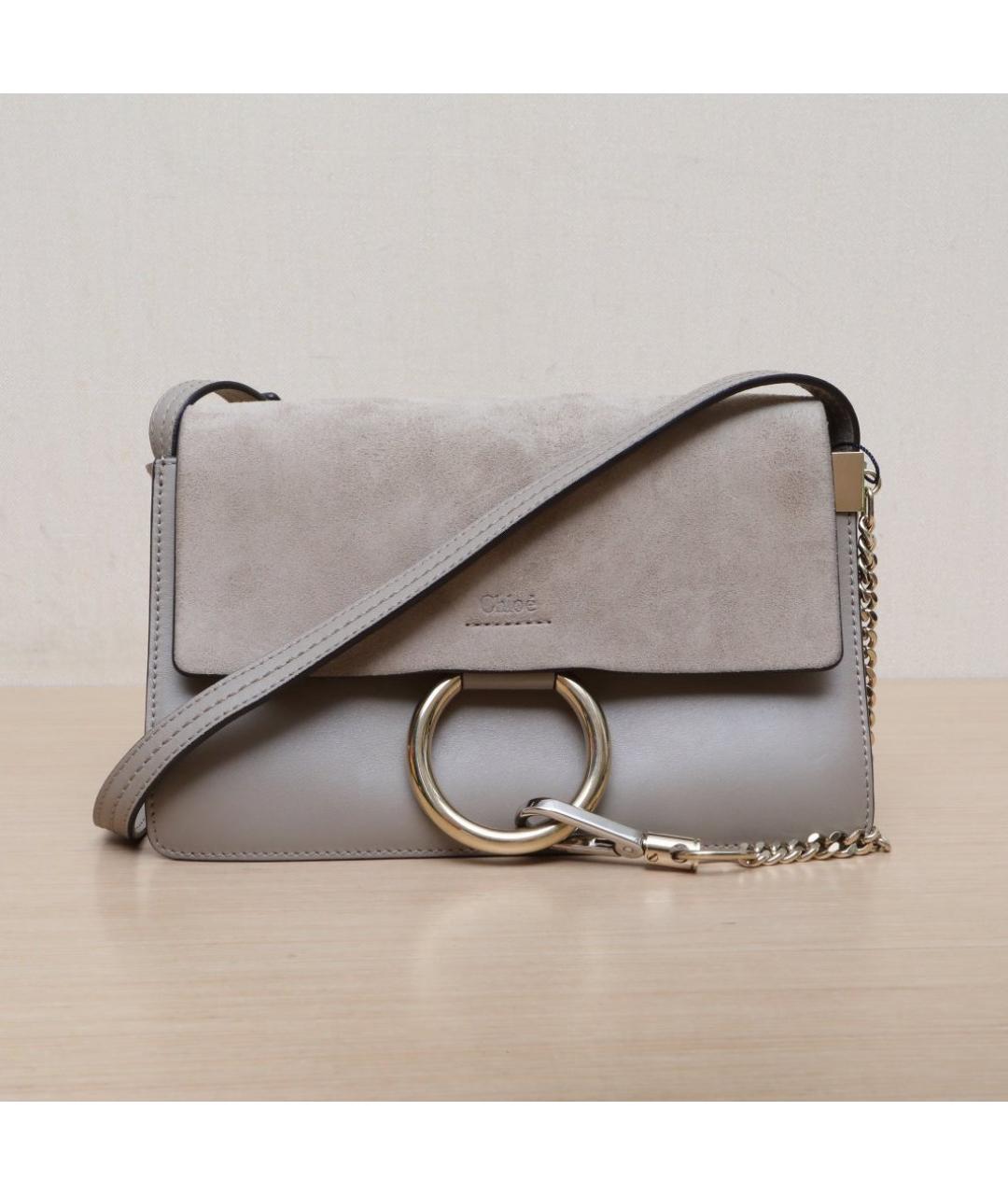 CHLOE Бежевая замшевая сумка через плечо, фото 2