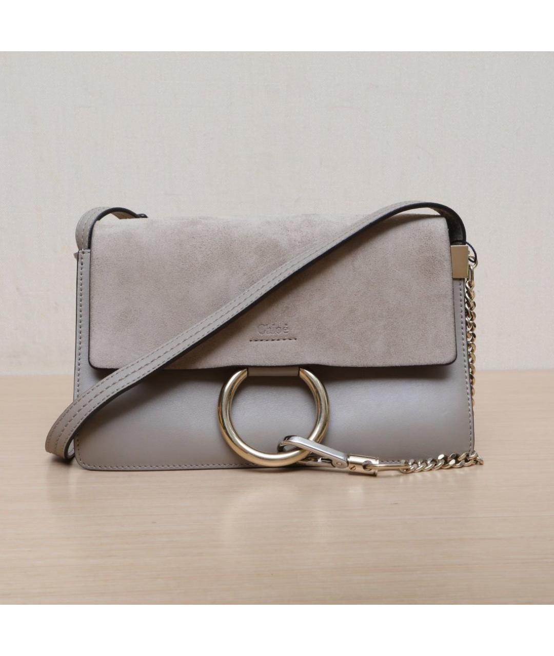 CHLOE Бежевая замшевая сумка через плечо, фото 3