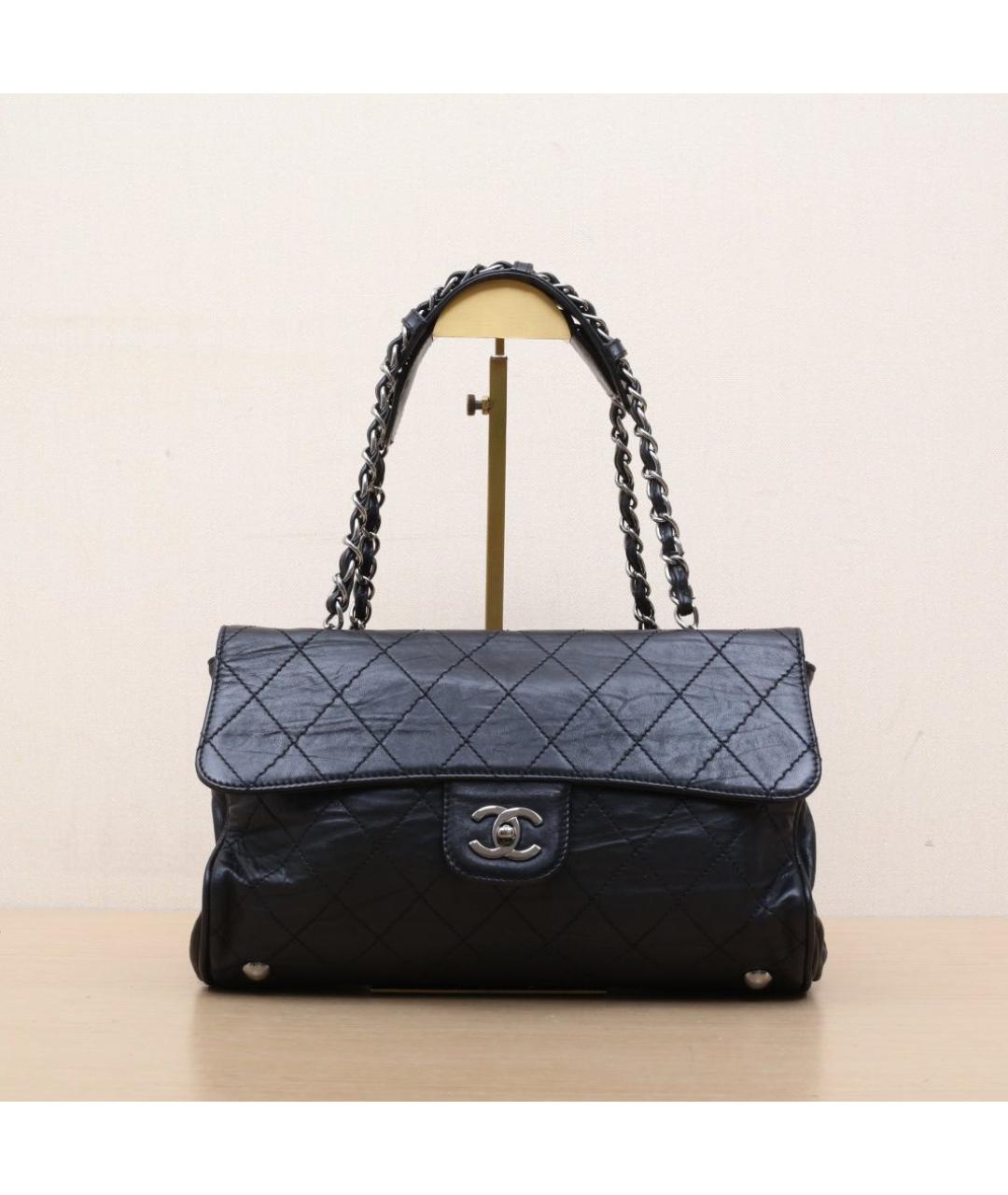 CHANEL Черная кожаная сумка через плечо, фото 3