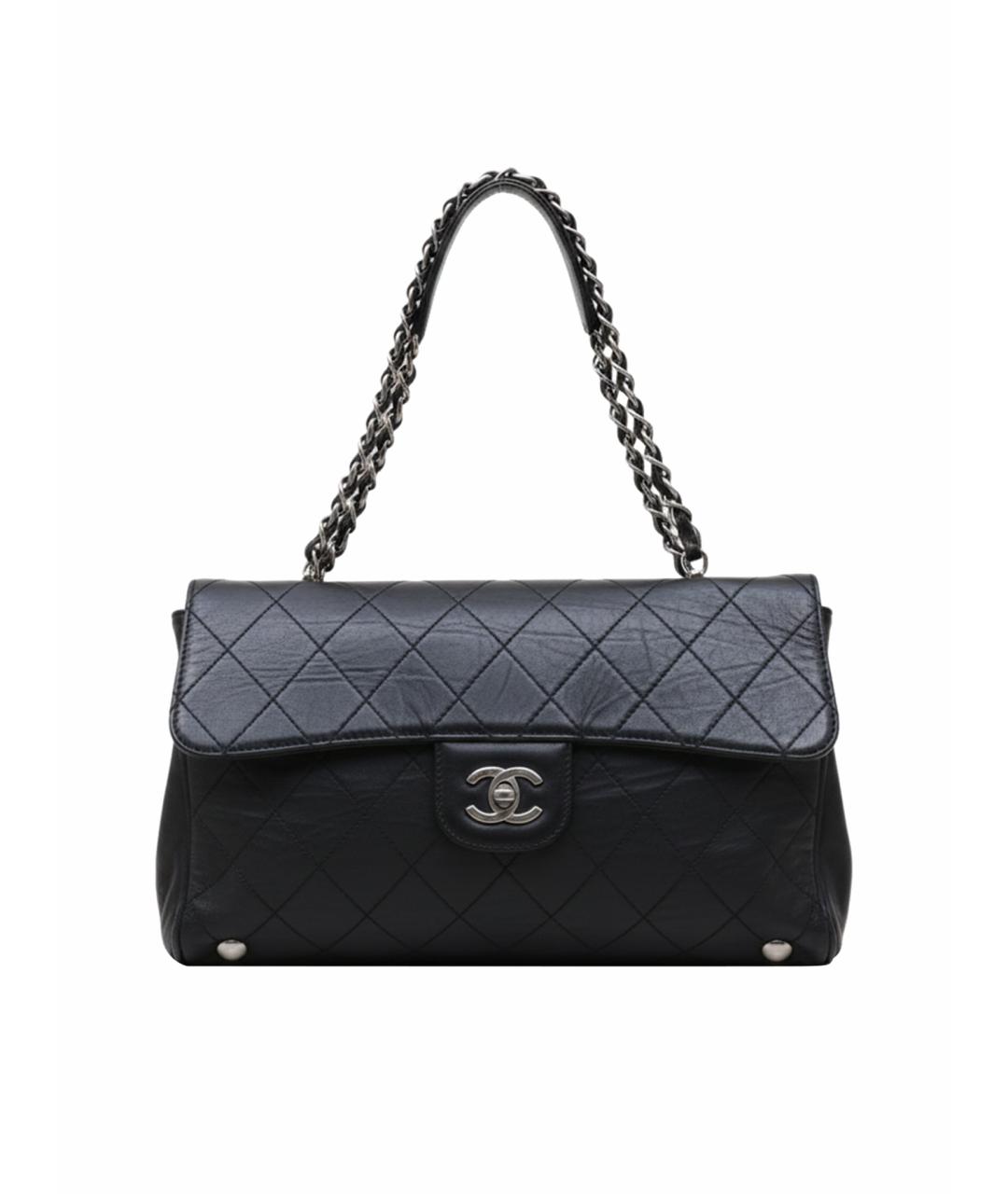 CHANEL Черная кожаная сумка через плечо, фото 1