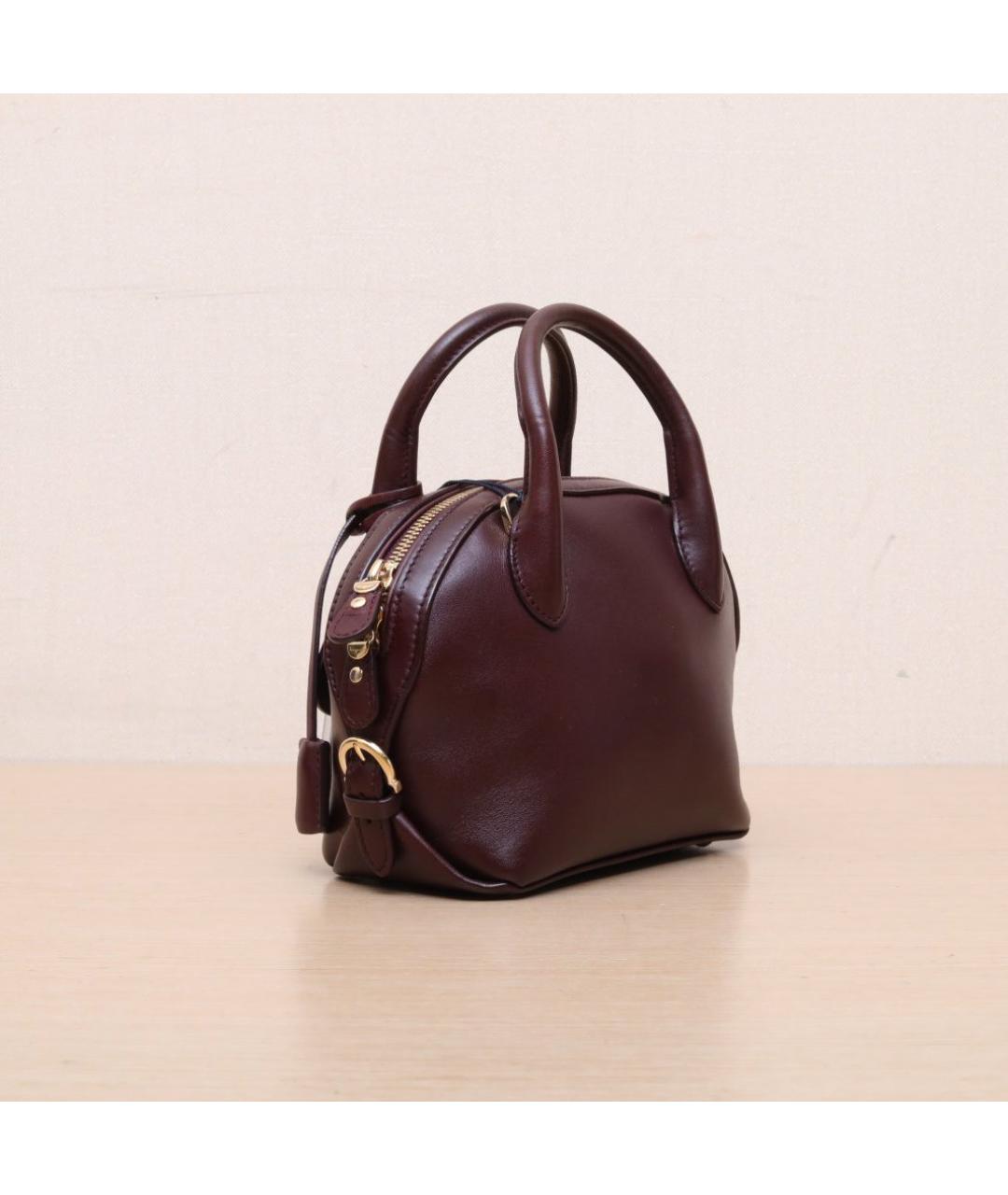 FERRAGAMO Бордовая кожаная сумка через плечо, фото 6