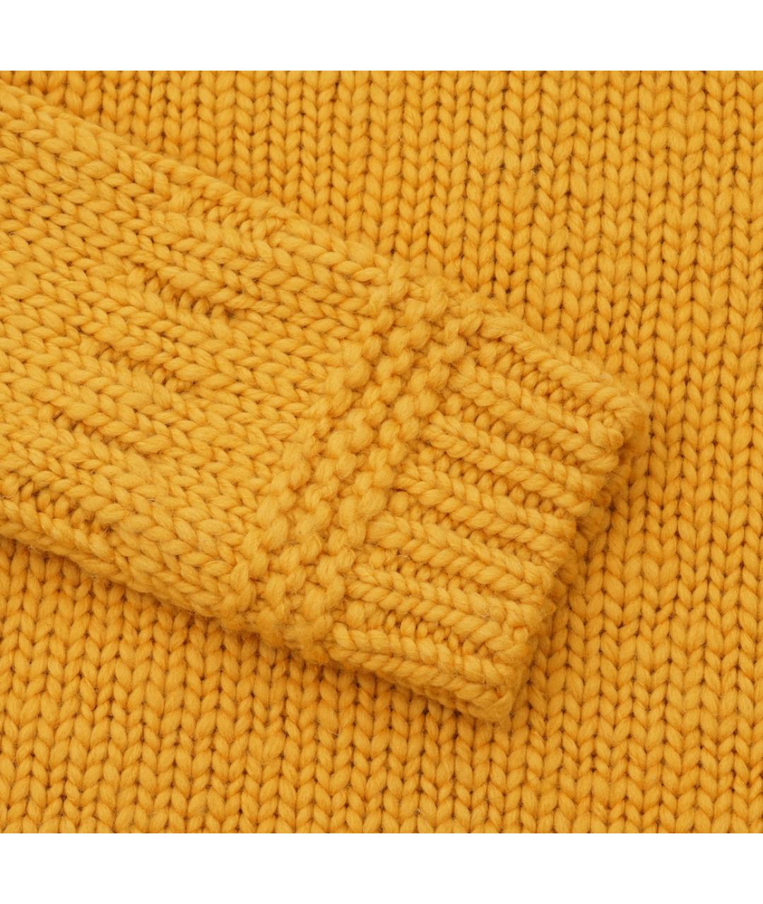 STONE ISLAND Желтый шерстяной кардиган, фото 6