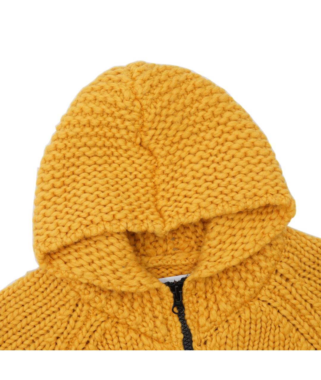 STONE ISLAND Желтый шерстяной кардиган, фото 2