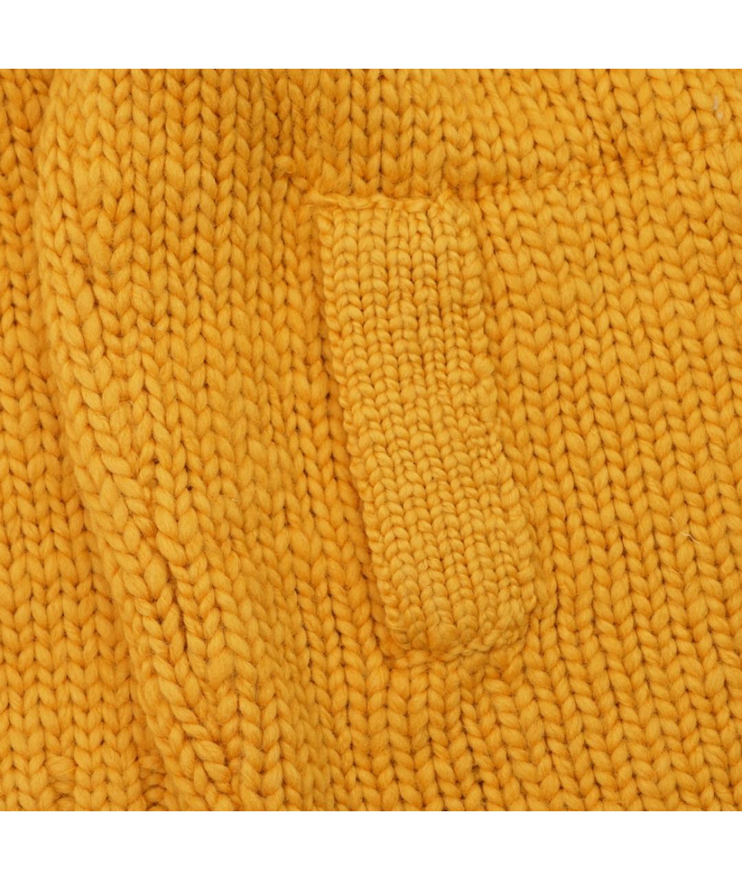 STONE ISLAND Желтый шерстяной кардиган, фото 3