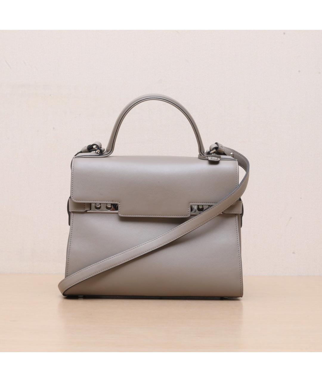 DELVAUX Серая кожаная сумка через плечо, фото 2