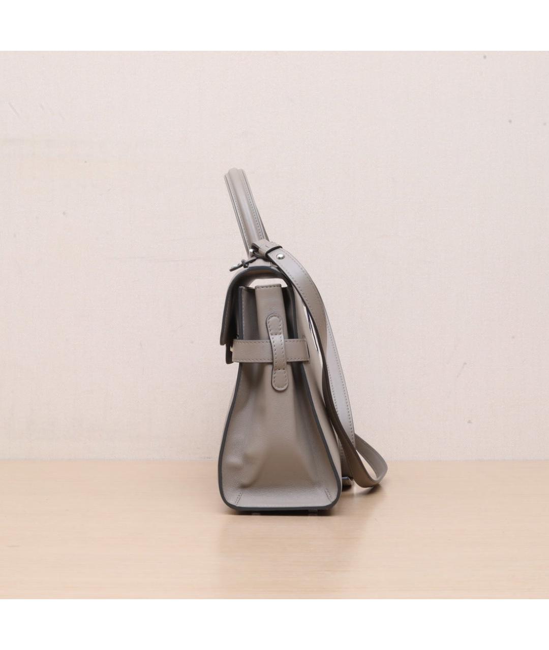 DELVAUX Серая кожаная сумка через плечо, фото 5